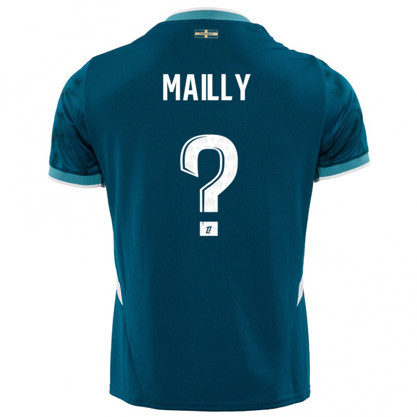 Kandiny Kinder Evan Mailly #0 Türkisblau Auswärtstrikot Trikot 2024/25 T-Shirt