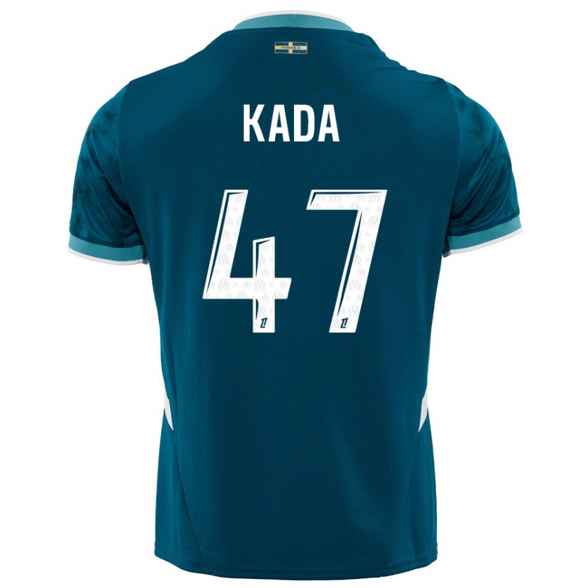 Kandiny Kinder Joakim Kada #47 Türkisblau Auswärtstrikot Trikot 2024/25 T-Shirt