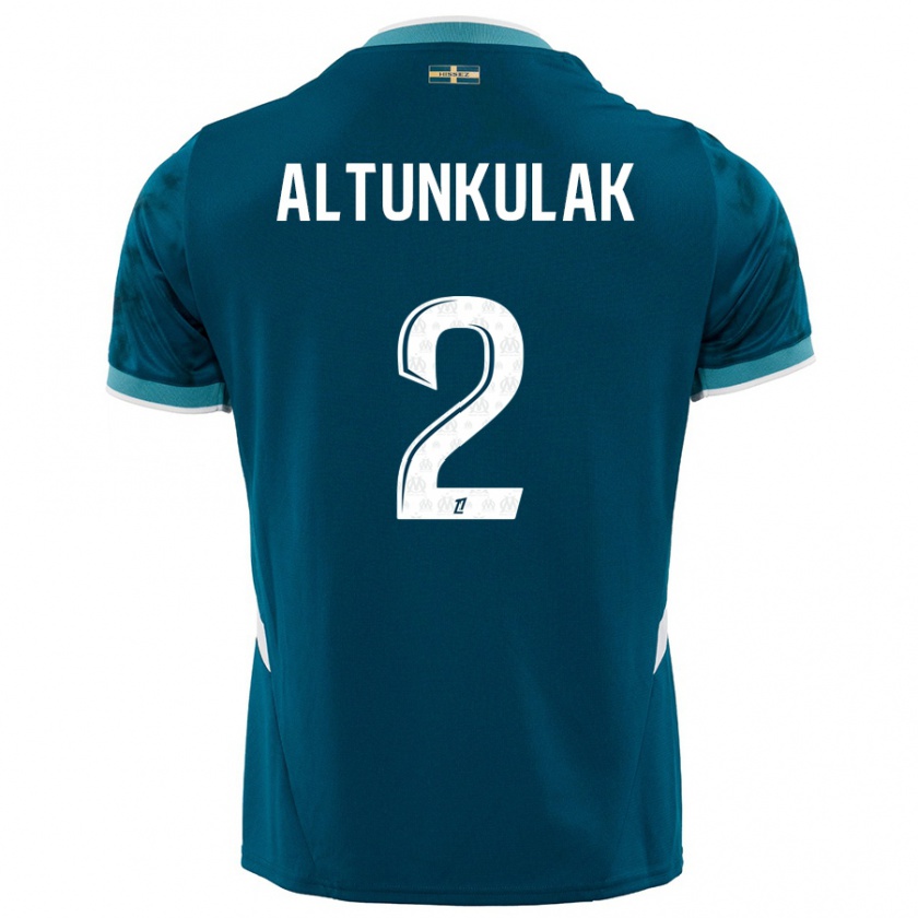 Kandiny Kinder Selen Altunkulak #2 Türkisblau Auswärtstrikot Trikot 2024/25 T-Shirt