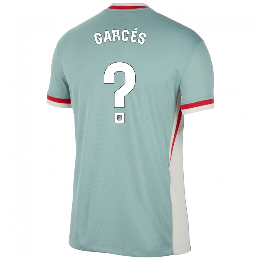 Kandiny Kinder Borja Garcés #0 Hellbeige Blau Auswärtstrikot Trikot 2024/25 T-Shirt