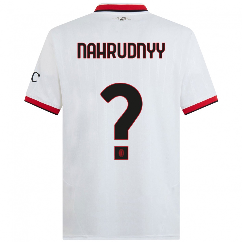 Kandiny Kinder Vladislav Nahrudnyy #0 Weiß Schwarz Rot Auswärtstrikot Trikot 2024/25 T-Shirt