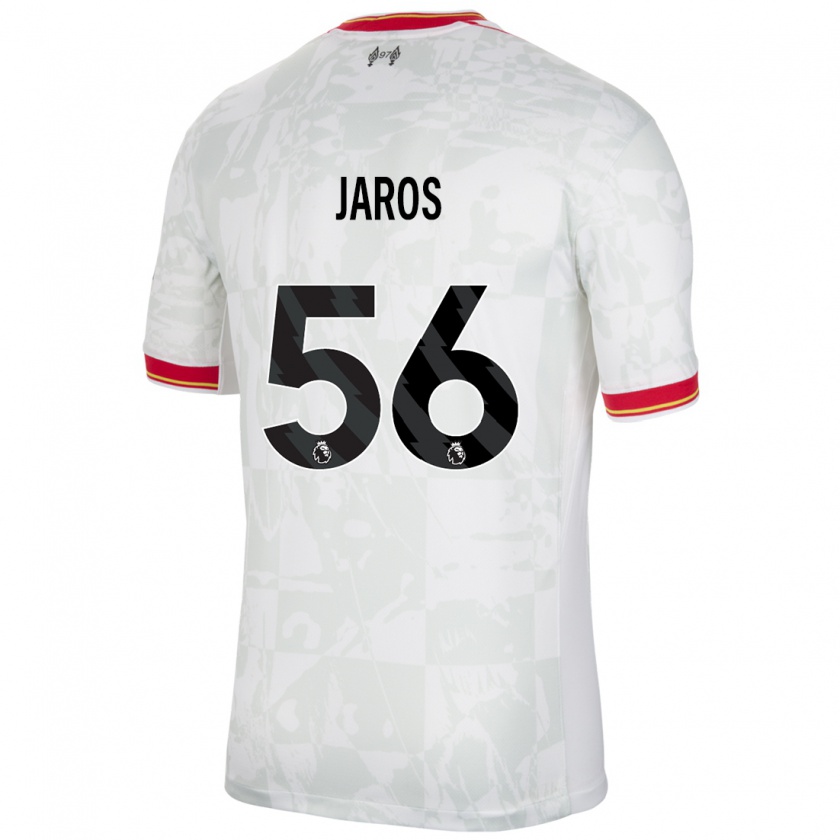 Kandiny Kinder Vitezslav Jaros #56 Weiß Rot Schwarz Ausweichtrikot Trikot 2024/25 T-Shirt