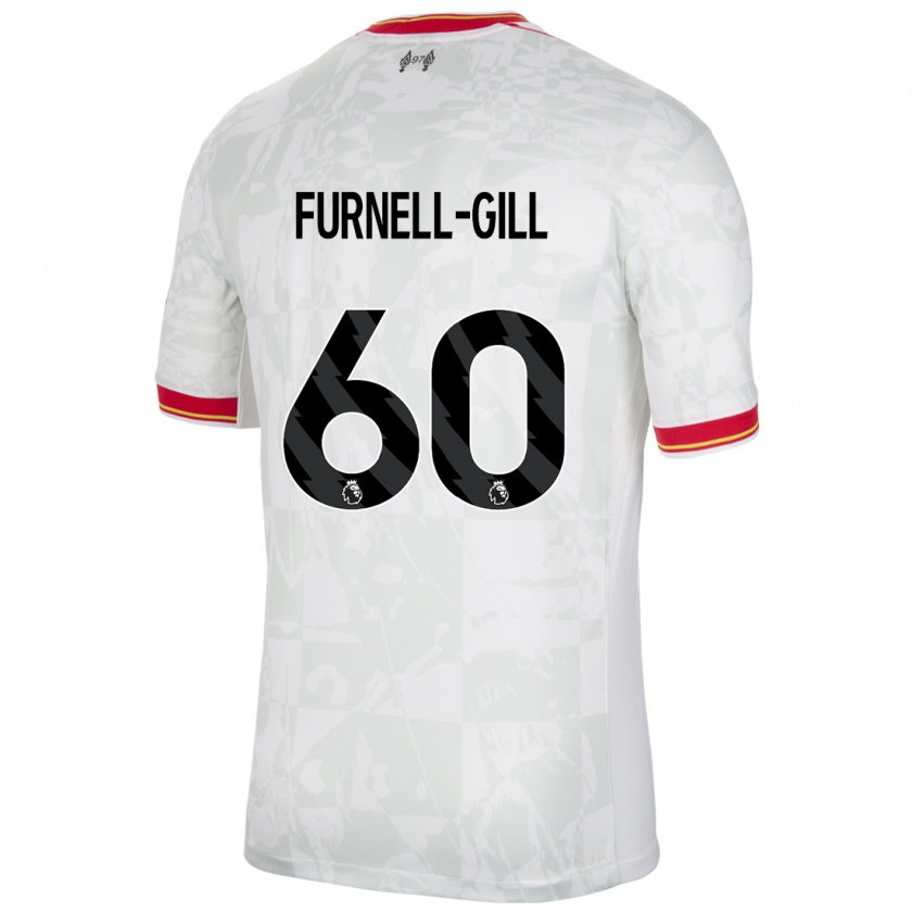 Kandiny Kinder Luca Furnell-Gill #60 Weiß Rot Schwarz Ausweichtrikot Trikot 2024/25 T-Shirt