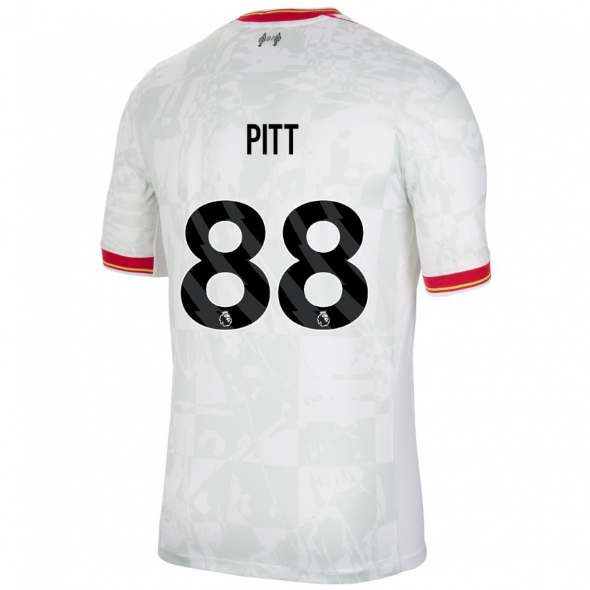 Kandiny Kinder Lucas Pitt #88 Weiß Rot Schwarz Ausweichtrikot Trikot 2024/25 T-Shirt