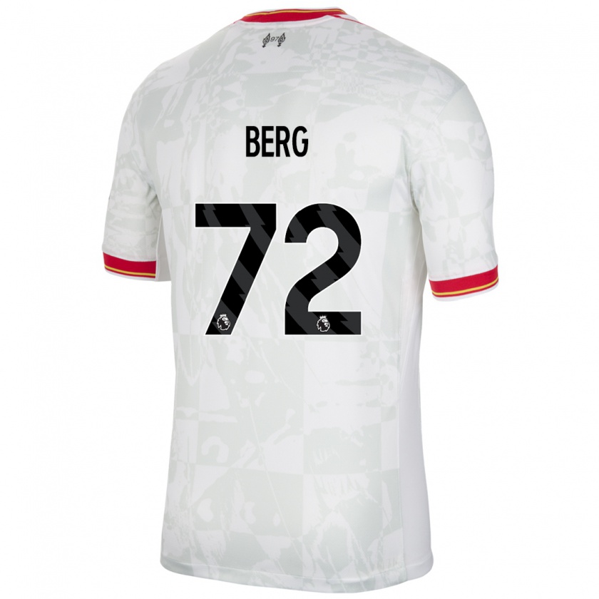 Kandiny Kinder Sepp Van Den Berg #72 Weiß Rot Schwarz Ausweichtrikot Trikot 2024/25 T-Shirt