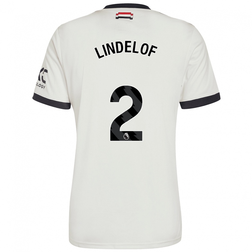 Kandiny Kinder Victor Lindelöf #2 Cremeweiß Ausweichtrikot Trikot 2024/25 T-Shirt