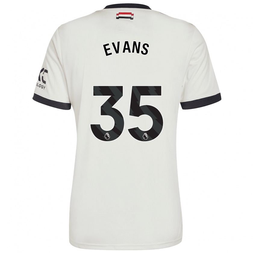 Kandiny Kinder Jonny Evans #35 Cremeweiß Ausweichtrikot Trikot 2024/25 T-Shirt