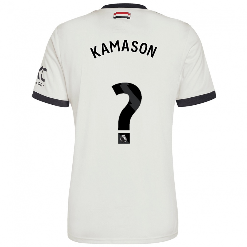 Kandiny Kinder Jaydan Kamason #0 Cremeweiß Ausweichtrikot Trikot 2024/25 T-Shirt