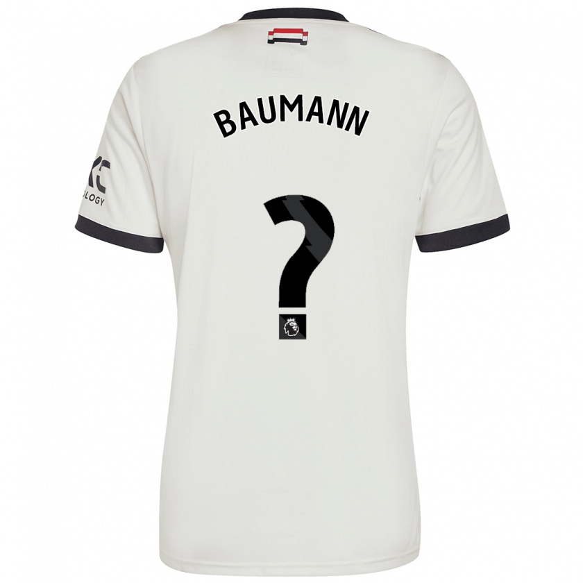 Kandiny Kinder Zach Baumann #0 Cremeweiß Ausweichtrikot Trikot 2024/25 T-Shirt