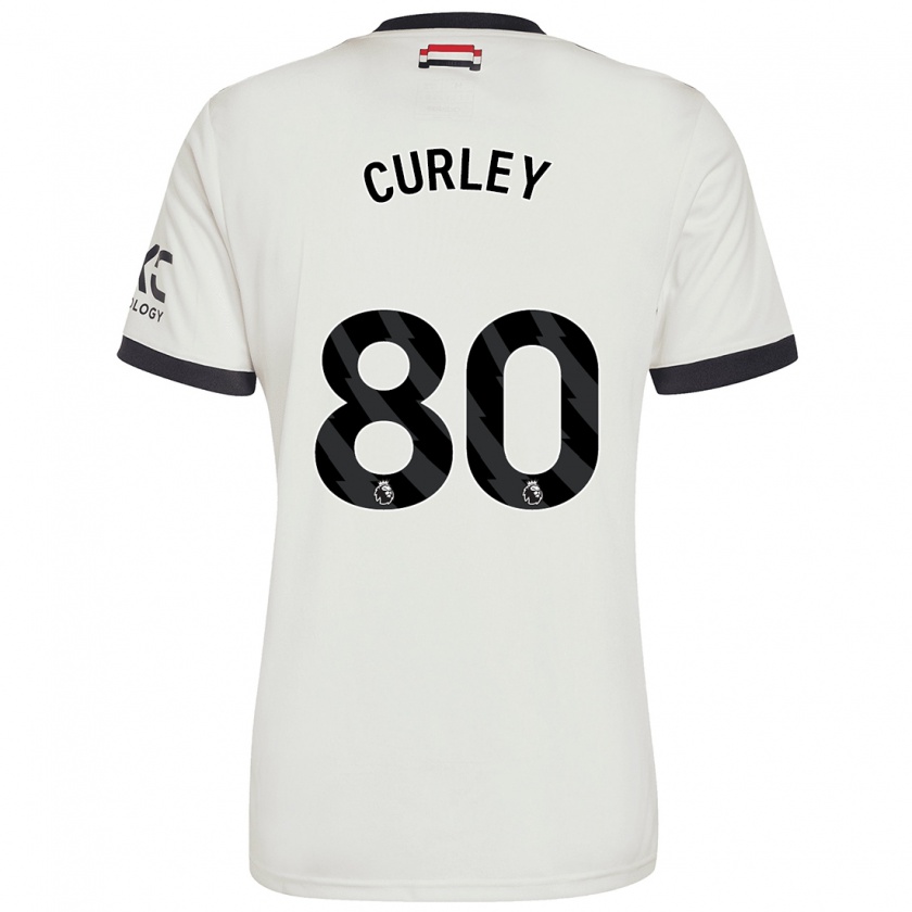 Kandiny Kinder Ruben Curley #80 Cremeweiß Ausweichtrikot Trikot 2024/25 T-Shirt