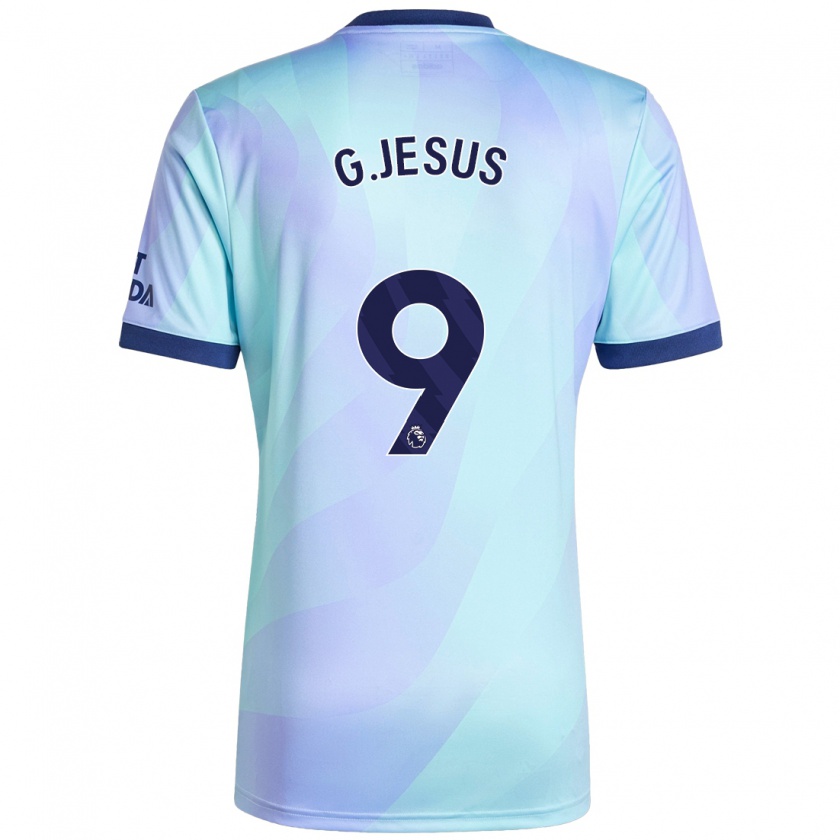 Kandiny Kinder Gabriel Jesus #9 Aquamarin Ausweichtrikot Trikot 2024/25 T-Shirt