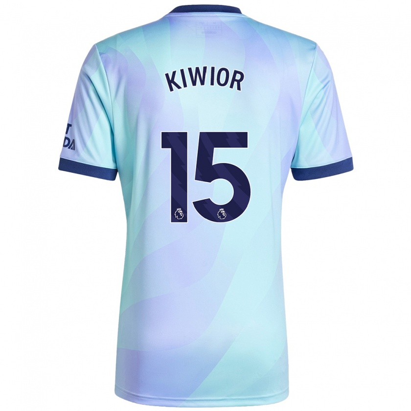 Kandiny Kinder Jakub Kiwior #15 Aquamarin Ausweichtrikot Trikot 2024/25 T-Shirt