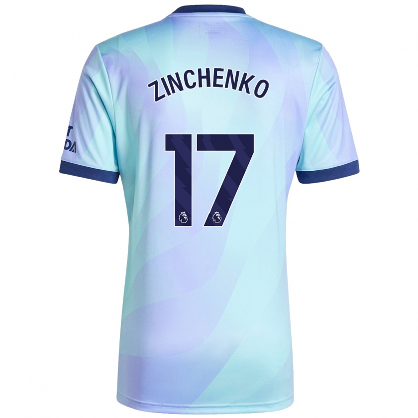 Kandiny Kinder Oleksandr Zinchenko #17 Aquamarin Ausweichtrikot Trikot 2024/25 T-Shirt