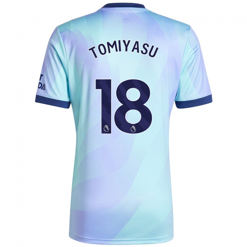 Kandiny Kinder Takehiro Tomiyasu #18 Aquamarin Ausweichtrikot Trikot 2024/25 T-Shirt