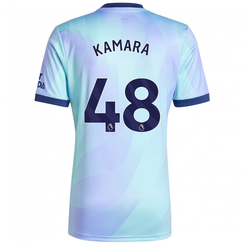 Kandiny Kinder Osman Kamara #48 Aquamarin Ausweichtrikot Trikot 2024/25 T-Shirt