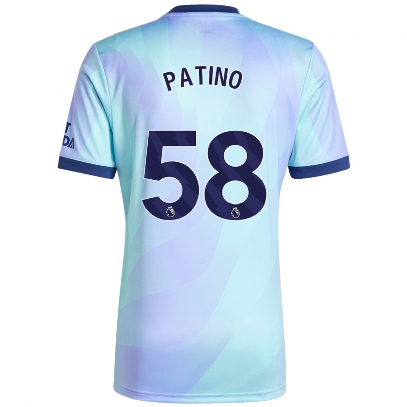 Kandiny Kinder Charlie Patino #58 Aquamarin Ausweichtrikot Trikot 2024/25 T-Shirt