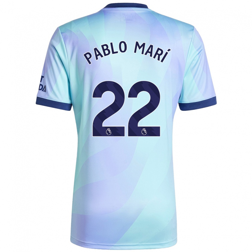 Kandiny Kinder Pablo Mari #22 Aquamarin Ausweichtrikot Trikot 2024/25 T-Shirt