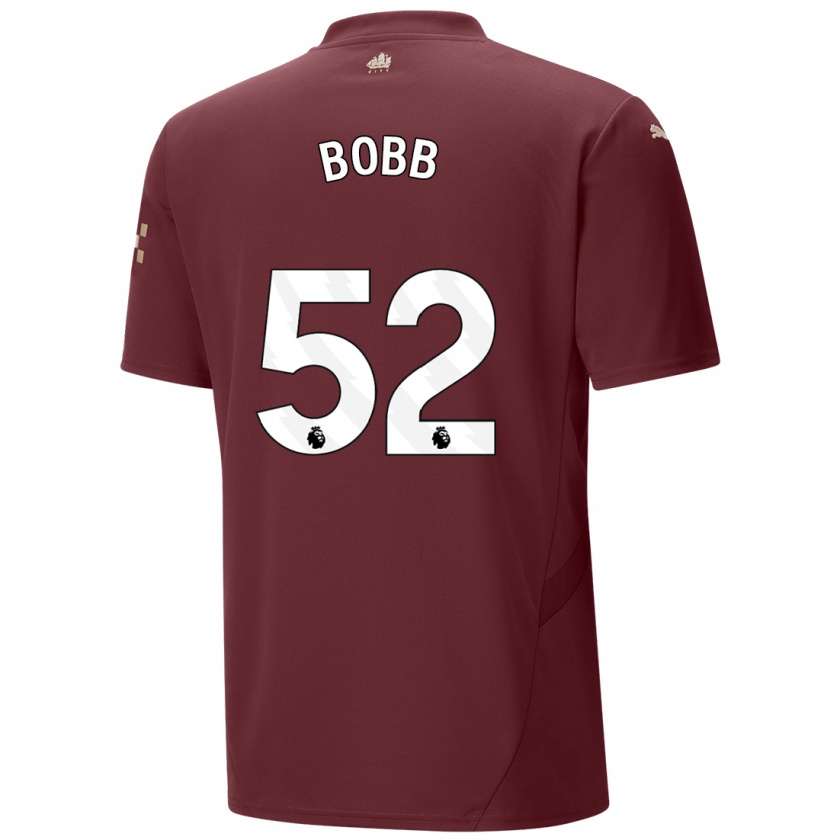 Kandiny Kinder Oscar Bobb #52 Kastanienbraun Ausweichtrikot Trikot 2024/25 T-Shirt