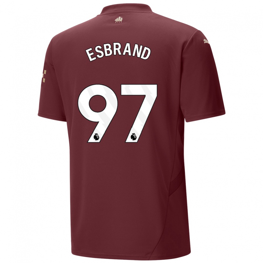 Kandiny Kinder Josh Wilson-Esbrand #97 Kastanienbraun Ausweichtrikot Trikot 2024/25 T-Shirt