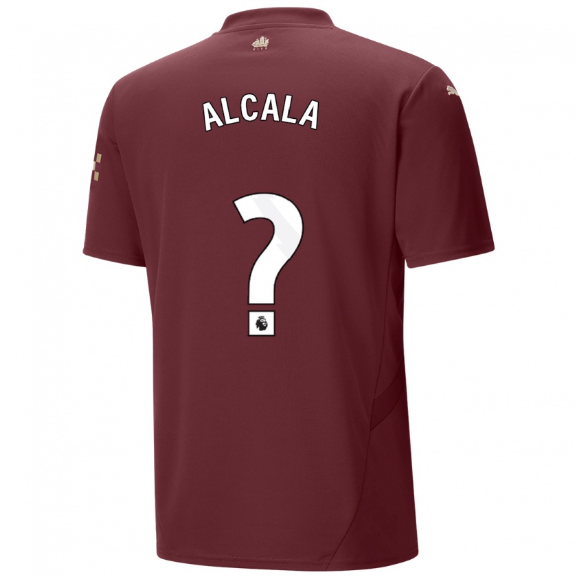 Kandiny Kinder Álex Alcalá #0 Kastanienbraun Ausweichtrikot Trikot 2024/25 T-Shirt