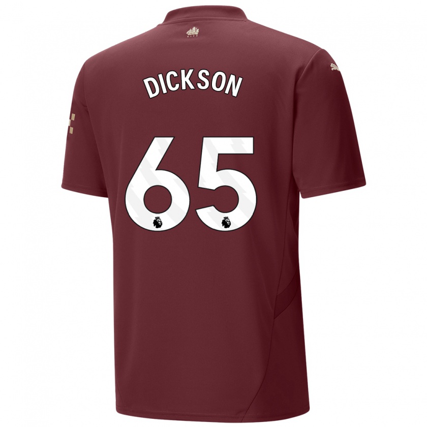 Kandiny Kinder Will Dickson #65 Kastanienbraun Ausweichtrikot Trikot 2024/25 T-Shirt