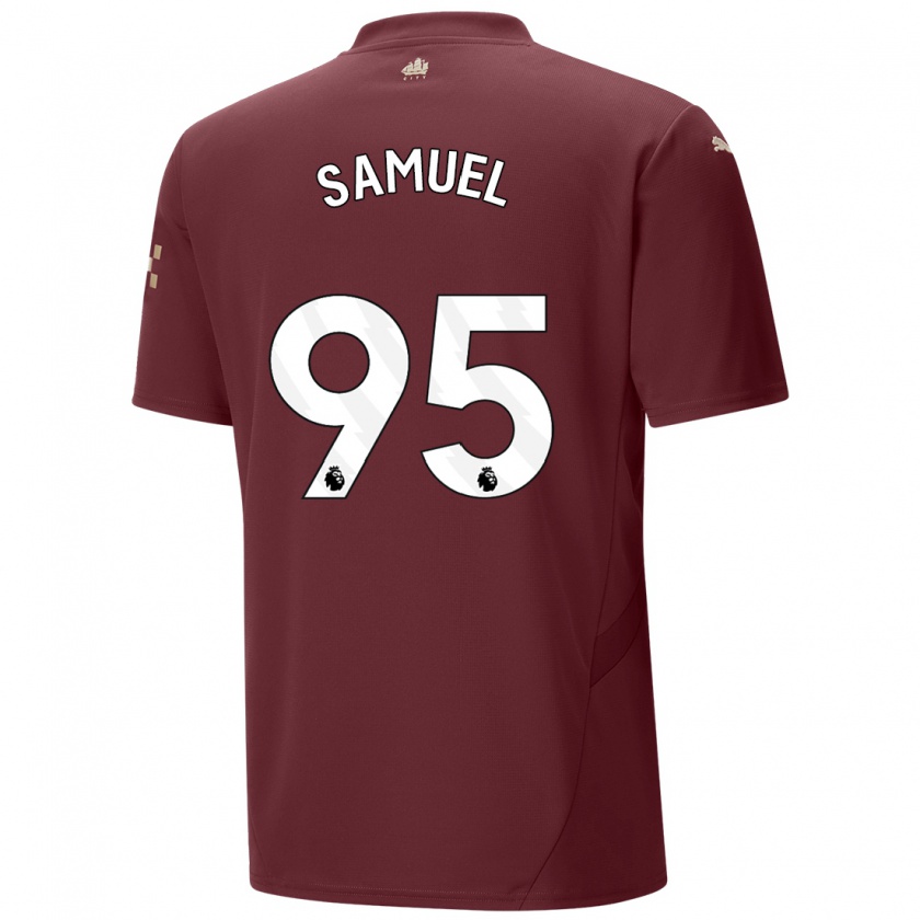 Kandiny Kinder Lakyle Samuel #95 Kastanienbraun Ausweichtrikot Trikot 2024/25 T-Shirt