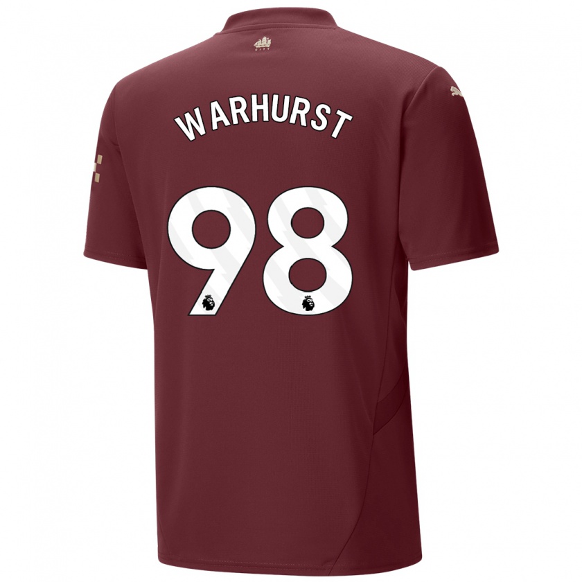 Kandiny Kinder Matty Warhurst #98 Kastanienbraun Ausweichtrikot Trikot 2024/25 T-Shirt