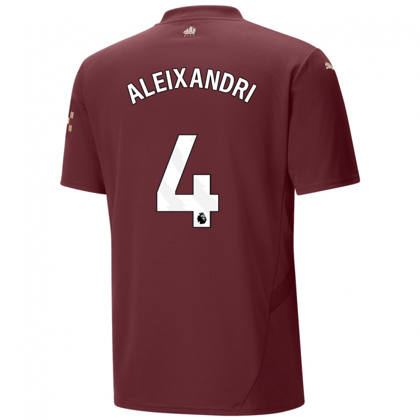 Kandiny Kinder Laia Aleixandri #4 Kastanienbraun Ausweichtrikot Trikot 2024/25 T-Shirt