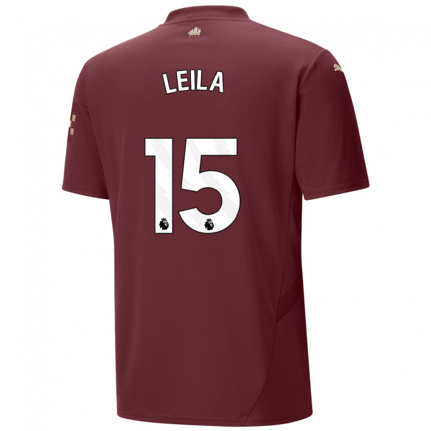 Kandiny Kinder Leila Ouahabi #15 Kastanienbraun Ausweichtrikot Trikot 2024/25 T-Shirt