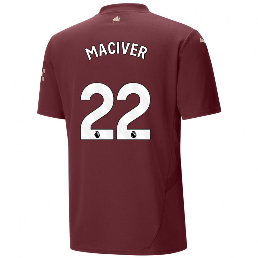 Kandiny Kinder Sandy Maciver #22 Kastanienbraun Ausweichtrikot Trikot 2024/25 T-Shirt