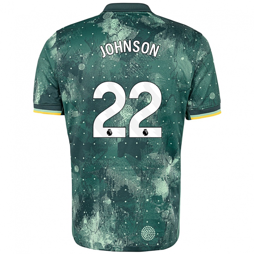 Kandiny Kinder Brennan Johnson #22 Mintgrün Ausweichtrikot Trikot 2024/25 T-Shirt