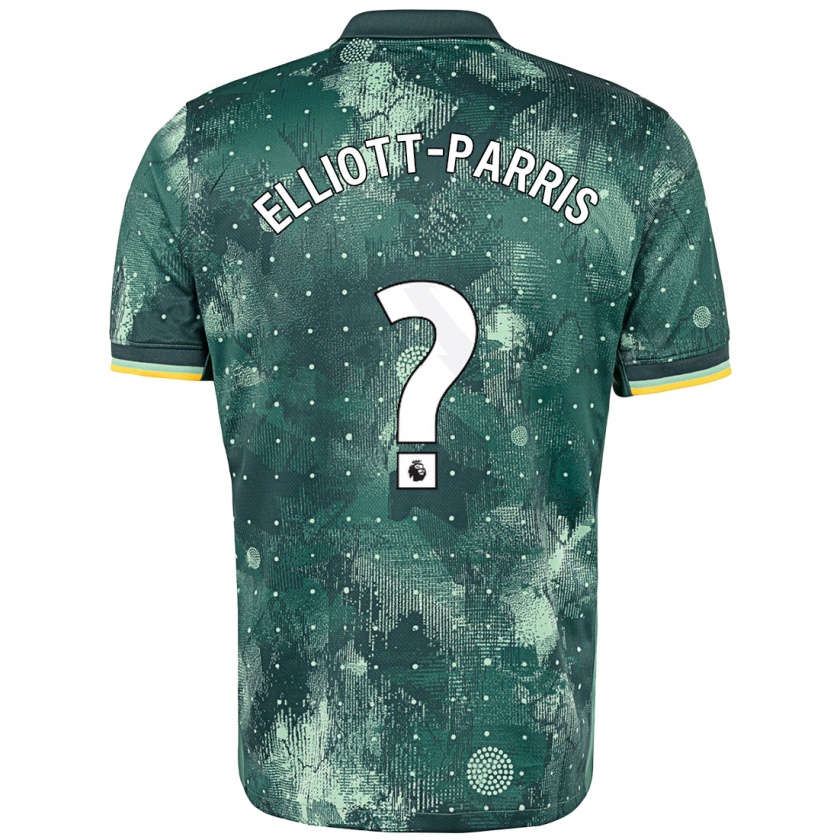 Kandiny Kinder Reiss Elliott-Parris #0 Mintgrün Ausweichtrikot Trikot 2024/25 T-Shirt