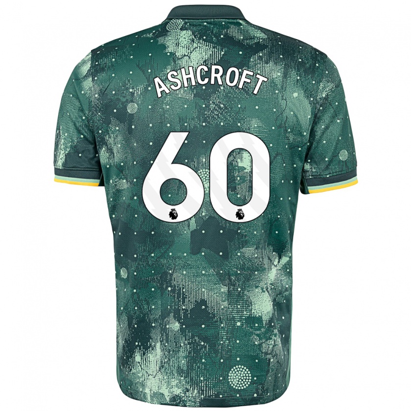 Kandiny Kinder Tyrell Ashcroft #60 Mintgrün Ausweichtrikot Trikot 2024/25 T-Shirt