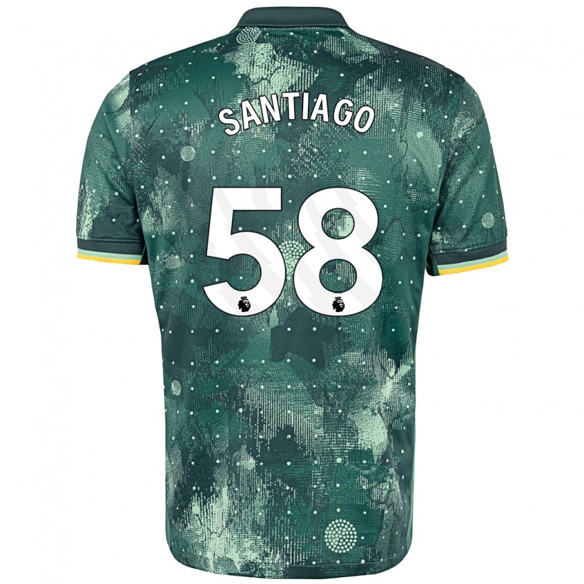 Kandiny Kinder Yago Santiago #58 Mintgrün Ausweichtrikot Trikot 2024/25 T-Shirt