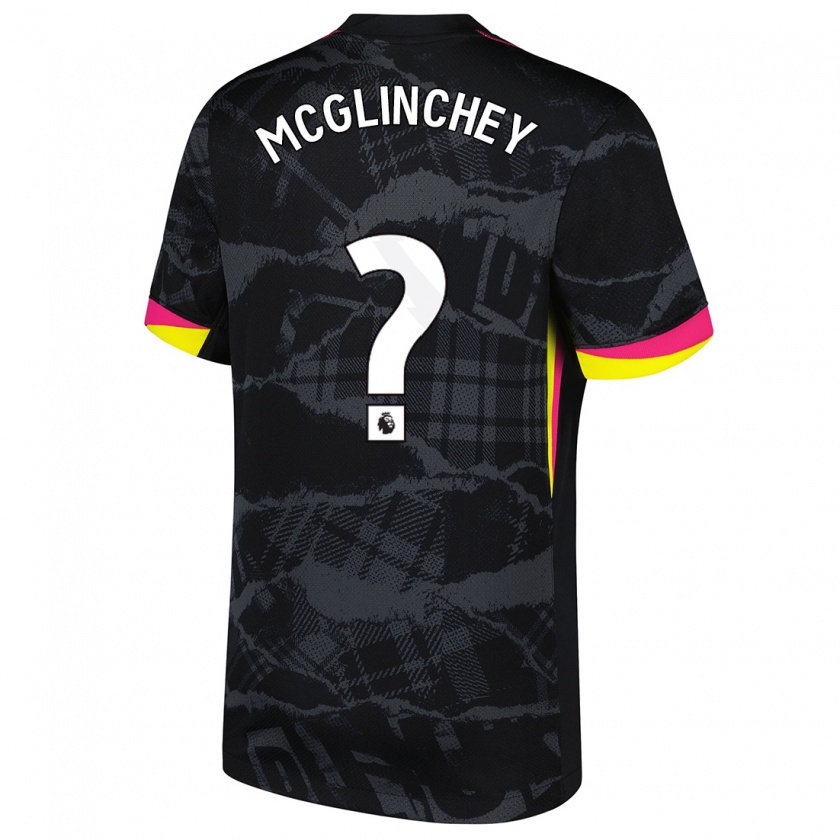 Kandiny Kinder Harry Mcglinchey #0 Schwarz Rosa Ausweichtrikot Trikot 2024/25 T-Shirt