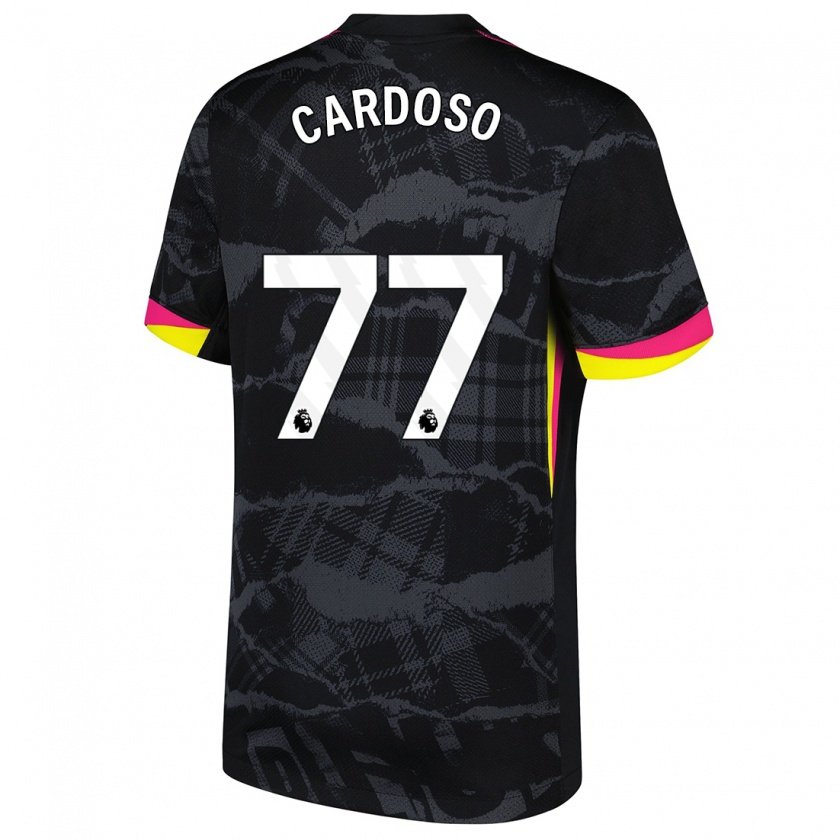 Kandiny Kinder Leo Cardoso #77 Schwarz Rosa Ausweichtrikot Trikot 2024/25 T-Shirt