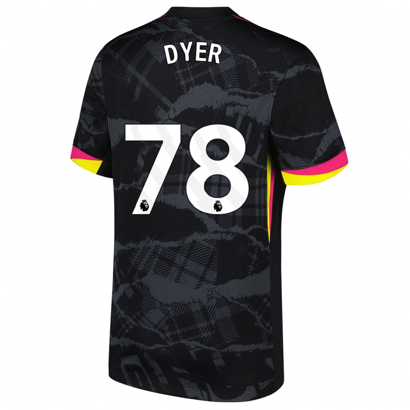 Kandiny Kinder Kiano Dyer #78 Schwarz Rosa Ausweichtrikot Trikot 2024/25 T-Shirt