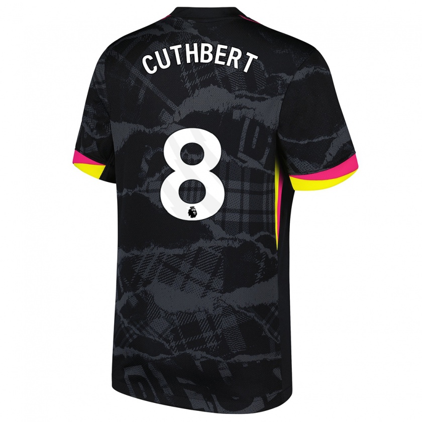 Kandiny Kinder Erin Cuthbert #8 Schwarz Rosa Ausweichtrikot Trikot 2024/25 T-Shirt