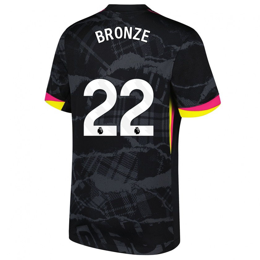 Kandiny Kinder Lucy Bronze #22 Schwarz Rosa Ausweichtrikot Trikot 2024/25 T-Shirt