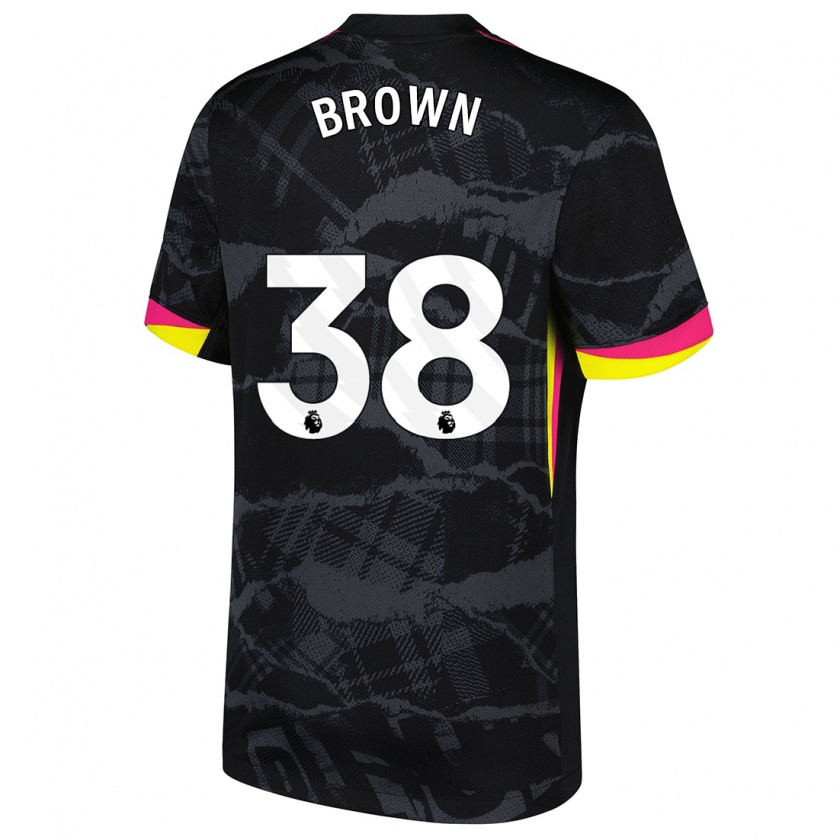 Kandiny Kinder Cerys Brown #38 Schwarz Rosa Ausweichtrikot Trikot 2024/25 T-Shirt