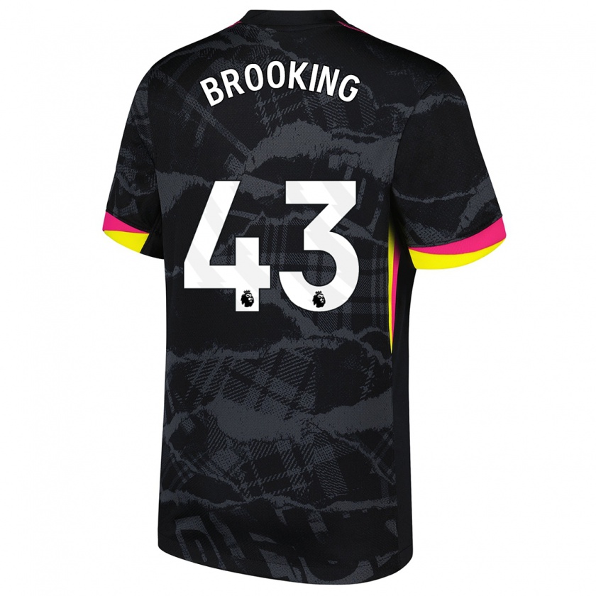 Kandiny Kinder Josh Brooking #43 Schwarz Rosa Ausweichtrikot Trikot 2024/25 T-Shirt