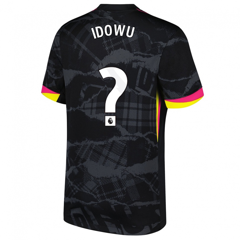 Kandiny Kinder Tudor Mendel-Idowu #0 Schwarz Rosa Ausweichtrikot Trikot 2024/25 T-Shirt