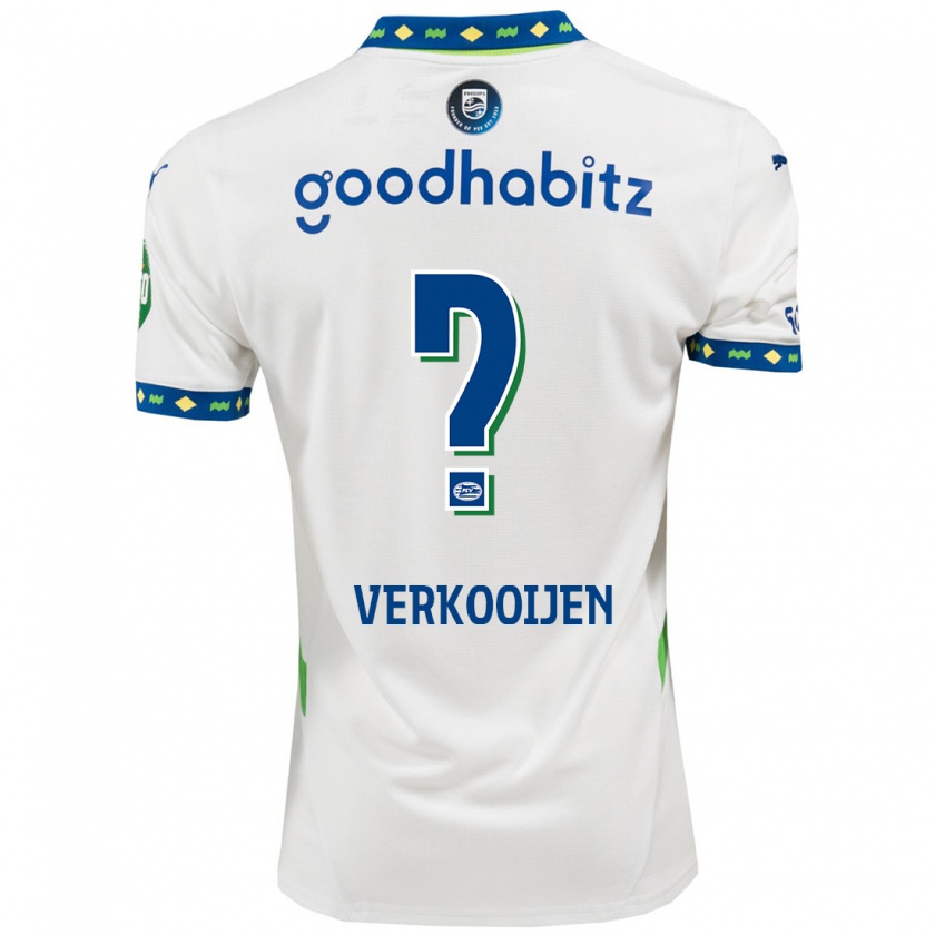 Kandiny Kinder Nicolas Verkooijen #0 Weiß Dunkelblau Ausweichtrikot Trikot 2024/25 T-Shirt