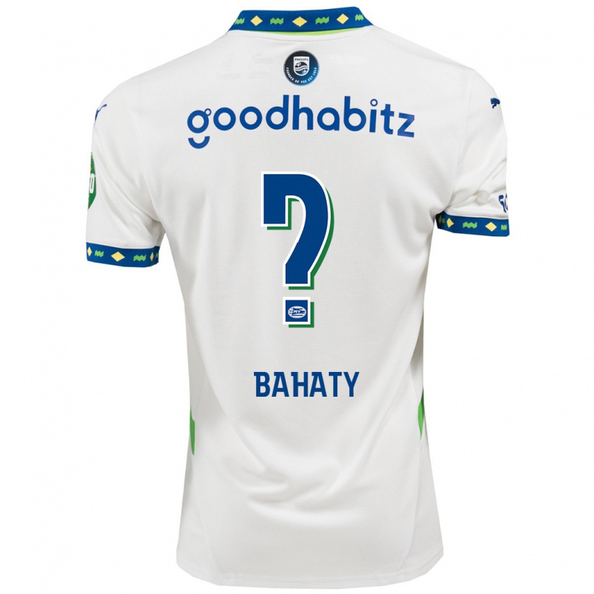 Kandiny Kinder Manuel Bahaty #0 Weiß Dunkelblau Ausweichtrikot Trikot 2024/25 T-Shirt