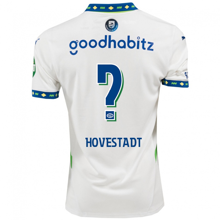 Kandiny Kinder Mike Hovestadt #0 Weiß Dunkelblau Ausweichtrikot Trikot 2024/25 T-Shirt