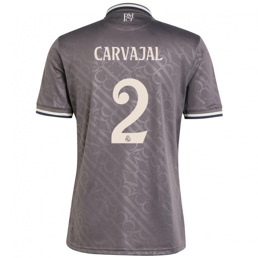 Kandiny Kinder Daniel Carvajal #2 Anthrazit Ausweichtrikot Trikot 2024/25 T-Shirt