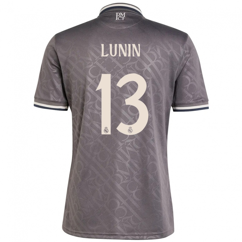 Kandiny Kinder Andriy Lunin #13 Anthrazit Ausweichtrikot Trikot 2024/25 T-Shirt