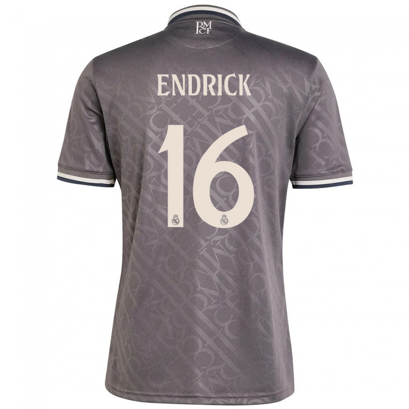 Kandiny Kinder Endrick #16 Anthrazit Ausweichtrikot Trikot 2024/25 T-Shirt