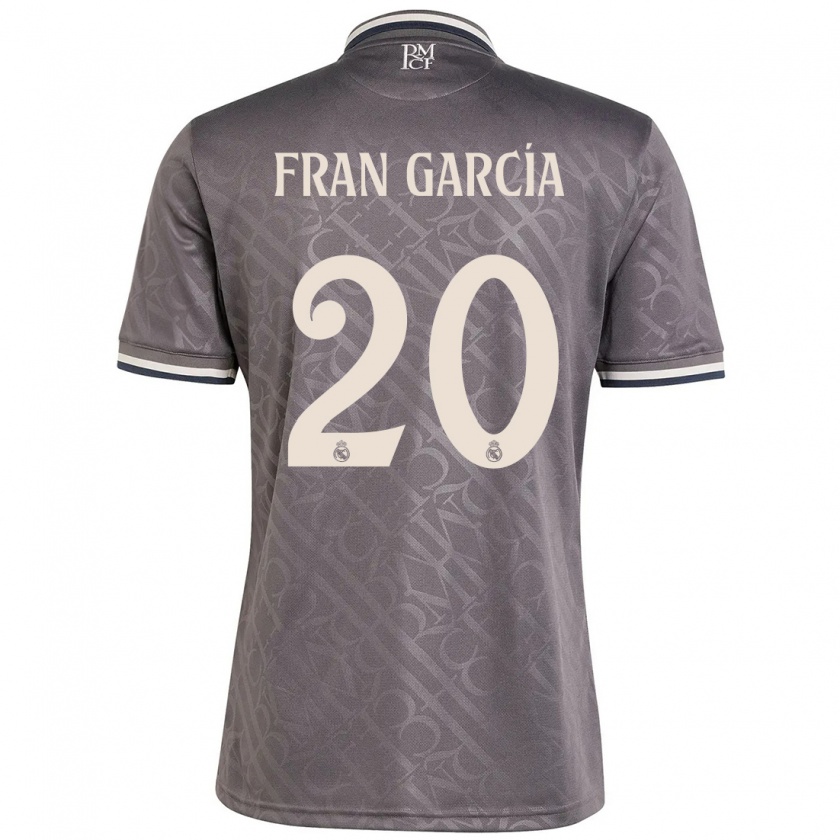 Kandiny Kinder Fran García #20 Anthrazit Ausweichtrikot Trikot 2024/25 T-Shirt