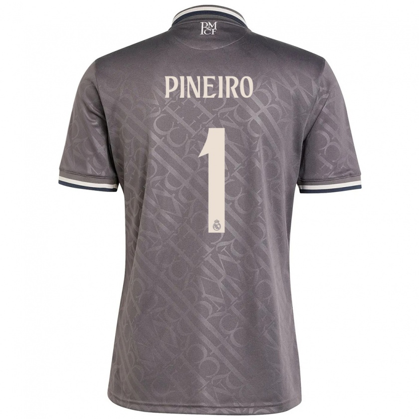 Kandiny Kinder Diego Piñeiro #1 Anthrazit Ausweichtrikot Trikot 2024/25 T-Shirt